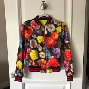 NWT Alice & Olivia Lonnie Reversible Bomber.